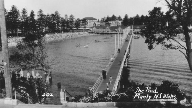 Manly Harbour Pool in about 1932. Picture: Northern Beaches Library