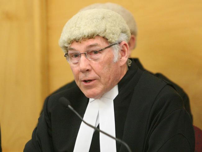 District Court Judge, Grant Britton delivering his retirement speech at the Rockhampton Court.   Photo: Chris Ison / The Morning Bulletin