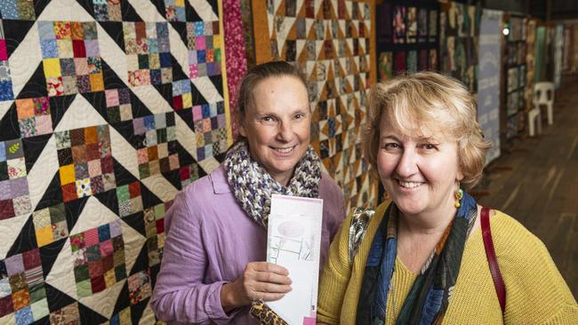 Jennifer Lee (left) and Robyn Neucom at Craft Alive at The Goods Shed, Saturday, August 24, 2024. Picture: Kevin Farmer