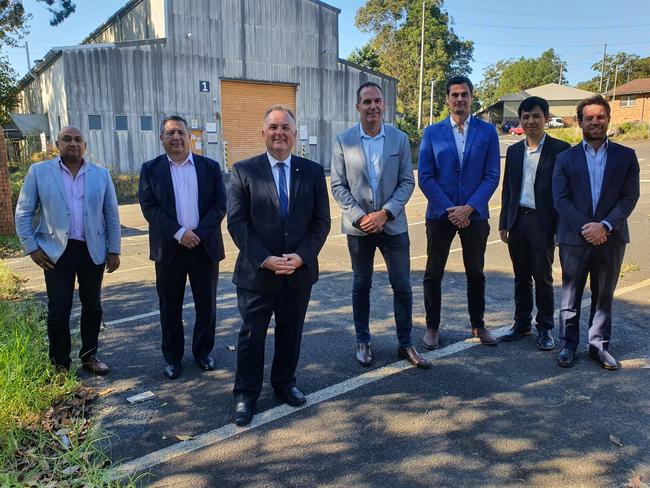 Central Coast Parliamentary Secretary Adam Crouch with the teams from AA Crown Holdings and Northside Group.