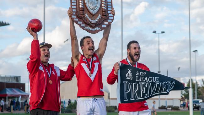 Darcy Kildea (middle) will look to captain South Augusta to another flag in 2023. Picture: Pete Taylor photos