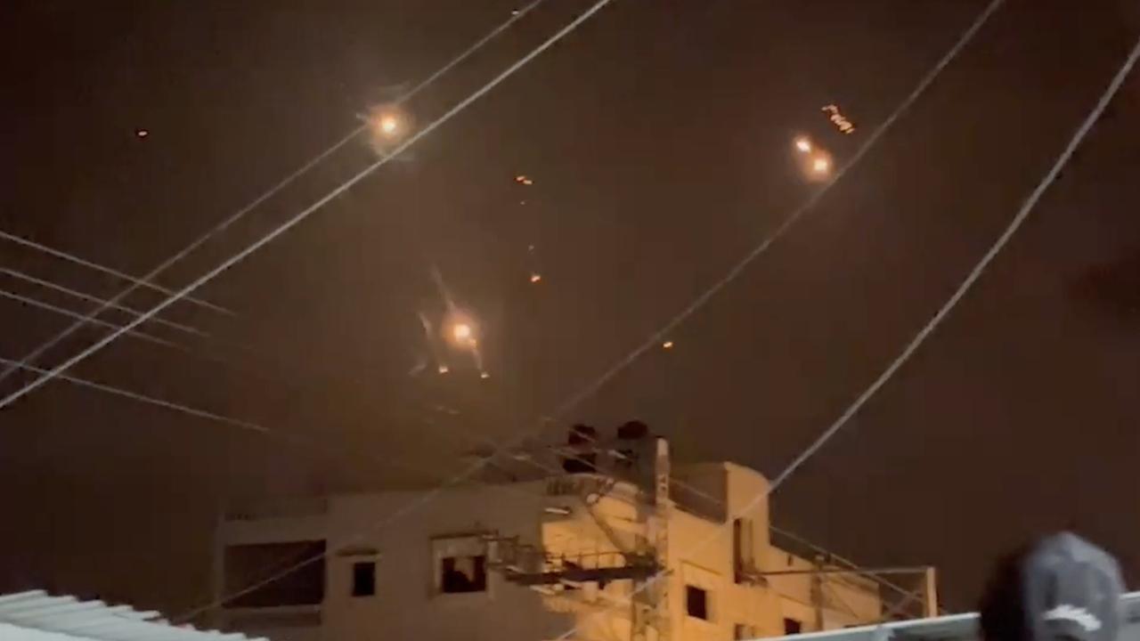 Missiles were seen in the skies of Rafah, Gaza Strip following the attack from Iran on Sunday (April 14). Picture: Mahmoud Bassam /Anadolu Agency via Getty Images