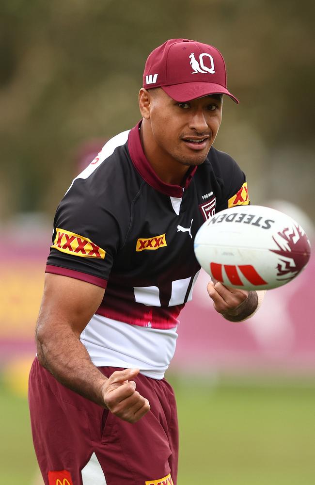 Felise Kaufusi during a Queensland State of Origin Training. (Photo by Chris Hyde/Getty Images)