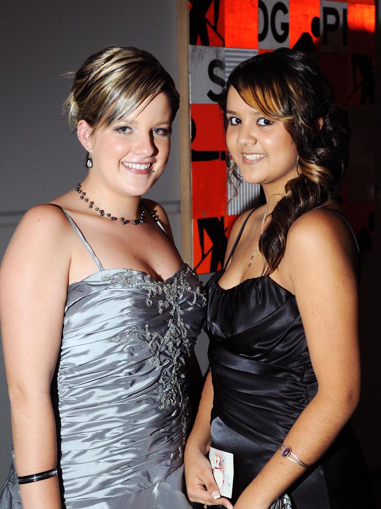 Bryanna Lockley and Michelle Espinoza enjoy the 2009 Darwin High Formal at the Darwin Convention Centre. Picture: NT NEWS