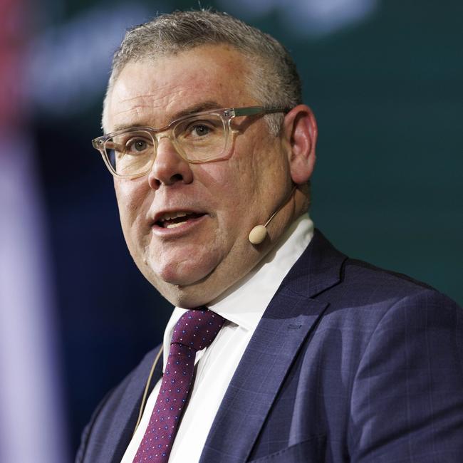 Minister for Agriculture, Fisheries and Forestry Murray Watt speaking at the Global Food Forum in Brisbane. Picture: Glenn Hunt / The Australian