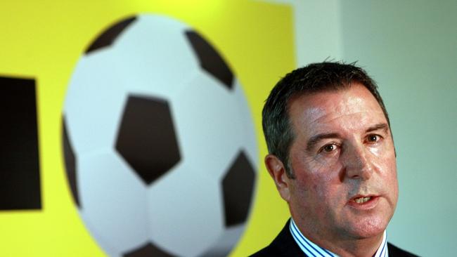 Archie Fraser at a press conf to announce a new soccer watchdog , Football Australia headed by Archie Fraser , and talk about his clubs problems , at his corporate office in Brisbane.