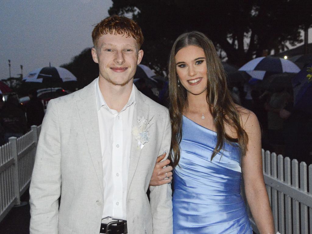 Hayden Nicholson and Lucy Davis at Wilsonton State High School formal at Clifford Park Racecourse, Wednesday, November 13, 2024. Picture: Tom Gillespie