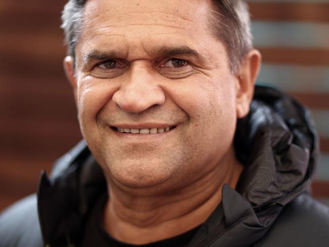 Nicky Winmar’s cheeky smile lights up his face. Picture: Michael Klein