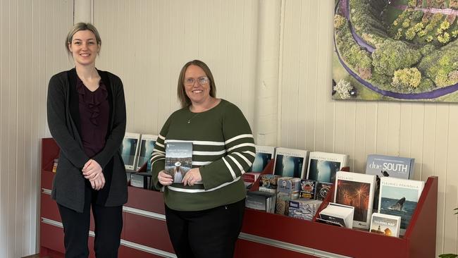 Visitor Services Officer Kristie Pearson (left) and acting Team Leader Visitor Services Tracey Martin at the Umpherston Sinkhole/Balumbul building in Mount Gambier. Picture: Supplied