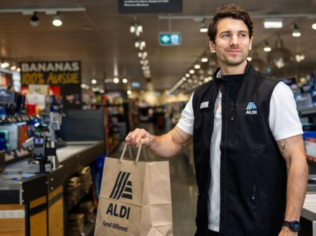 Matty J has become Aldi's "chief packing officer". Picture: Supplied