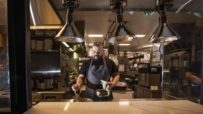 Big flavours: Donna Chang head chef Jason Margaritis. Picture: Mark Cranitch.