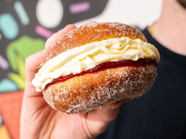 One of Brighton Jetty Bakery’s iconic Kitchener buns. Picture: Morgan Sette