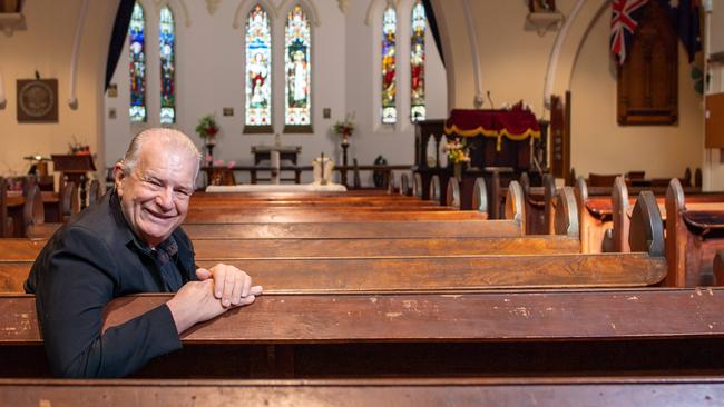 Saintly figure for the homeless: Exodus Foundation’s Rev Bill Crews at the Uniting Church in Ashfield. (AAP IMAGE MONIQUE HARMER)