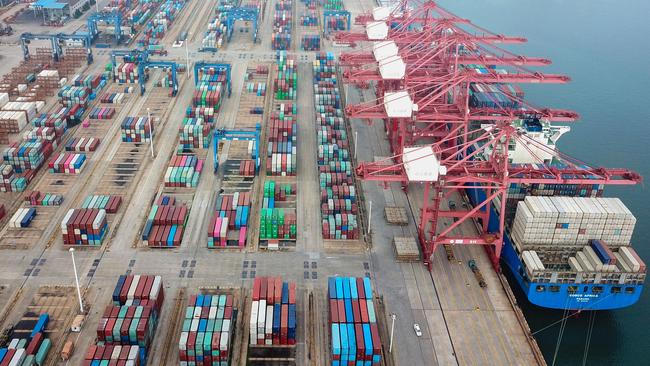 Chinese exports for August beat expectations with 9.5pc growth. Picture: STR / AFP.