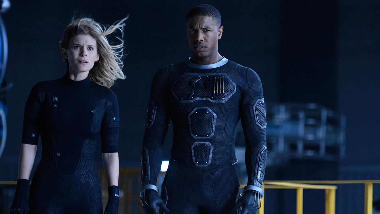 Kate Mara as Sue Storm and Michael B. Jordan as Johnny Storm, in Fantastic Four. Picture: Ben Rothstein/AP