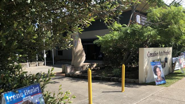 Polling booths at Cleveland State School eerily quiet amid coronavirus outbreak. Picture: Kara Sonter