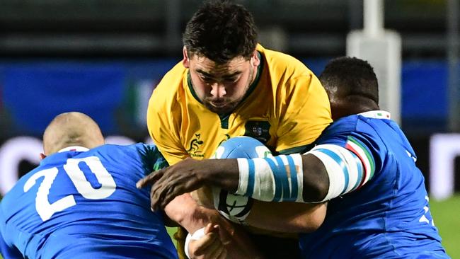 Wallabies prop Jermaine Ainsley will play for the Highlanders next season Picture: AFP