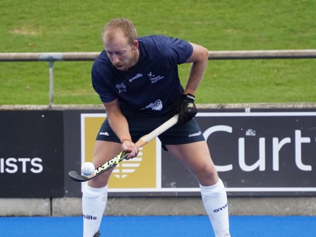 Corey Weyer in training at the Kookaburras High Performance home in Perth.