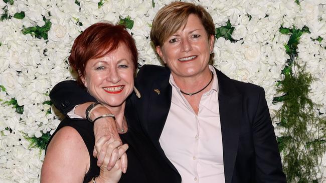 Christine Forster with her partner Virginia Edwards.