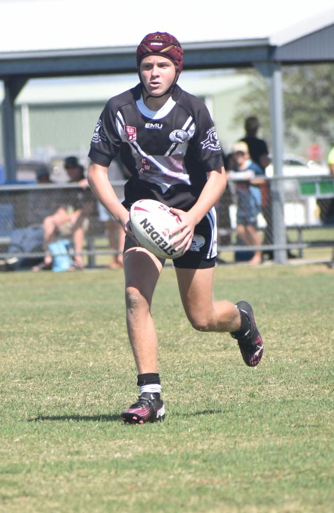 Hamish Donohoe in the Magpies Black v Magpies final in the RLMD U13s division in Mackay. August 14, 2021. Picture: Matthew Forrest