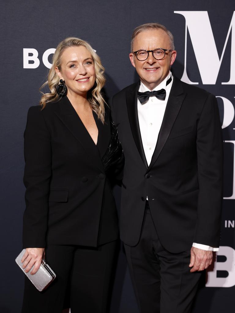 Prime Minister Anthony Albanese and partner Jodie Haydon. Picture: Jonathan Ng