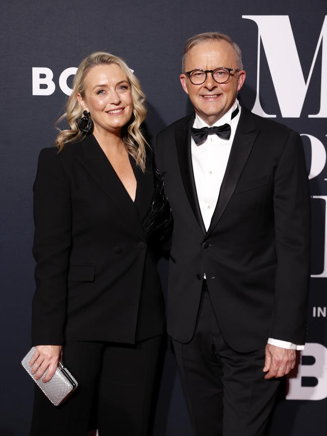 Prime Minister Anthony Albanese and partner Jodie Haydon at the GQ Men of the Year awards. Picture: Jonathan Ng