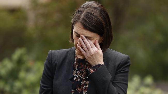 This comes as Ms Berejiklian shockingly announced her resignation as premier of NSW on Friday afternoon. Picture: Ryan Pierse/Getty Images.