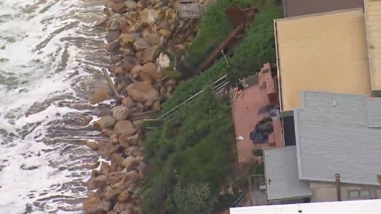 A balcony slants downwards. Picture: Seven News