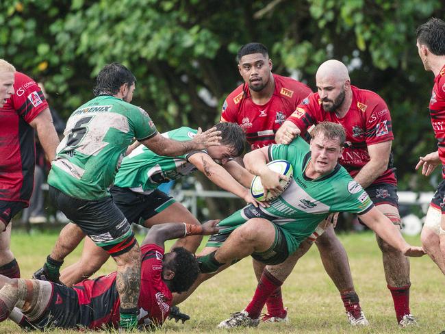Griffith Uni Colleges Knights and Palm Beach Currumbin Alleygators at Heeb Street, Ashmore. Picture; Glenn Campbell