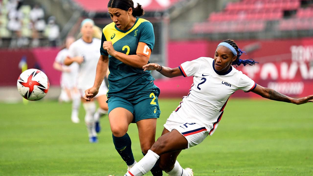 Australia's forward Sam Kerr. Picture: Shinji Akagi / AFP