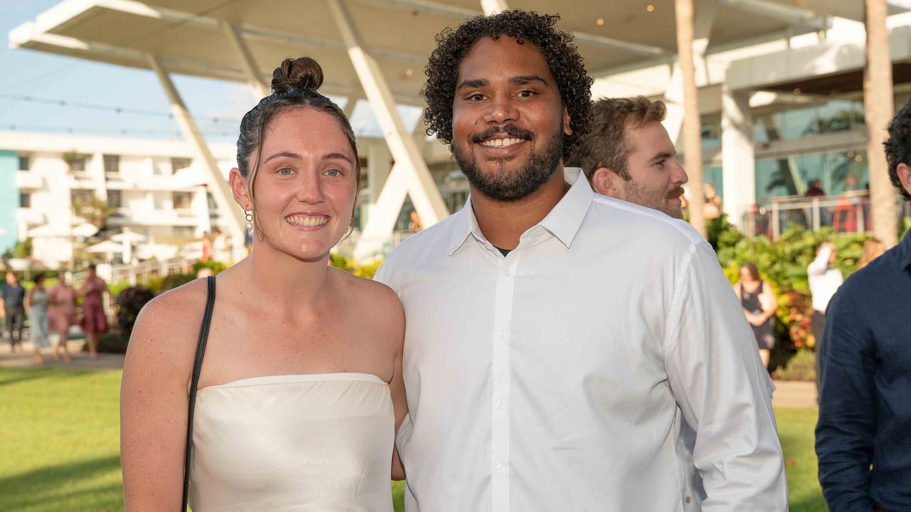 Billie Byers and partner at the 2022-23 NTFL Nichols Medal Night. Picture: Pema Tamang Pakhrin