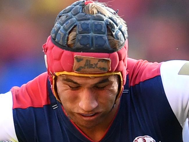 Hamish Stewart of the Reds in action during the Brisbane Global Rugby Tens quarter final match between the Queensland Reds and the Chiefs at Suncorp Stadium in Brisbane, Saturday, February 10, 2018. ( AAP Image/Darren England) NO ARCHIVING, EDITORIAL USE ONLY