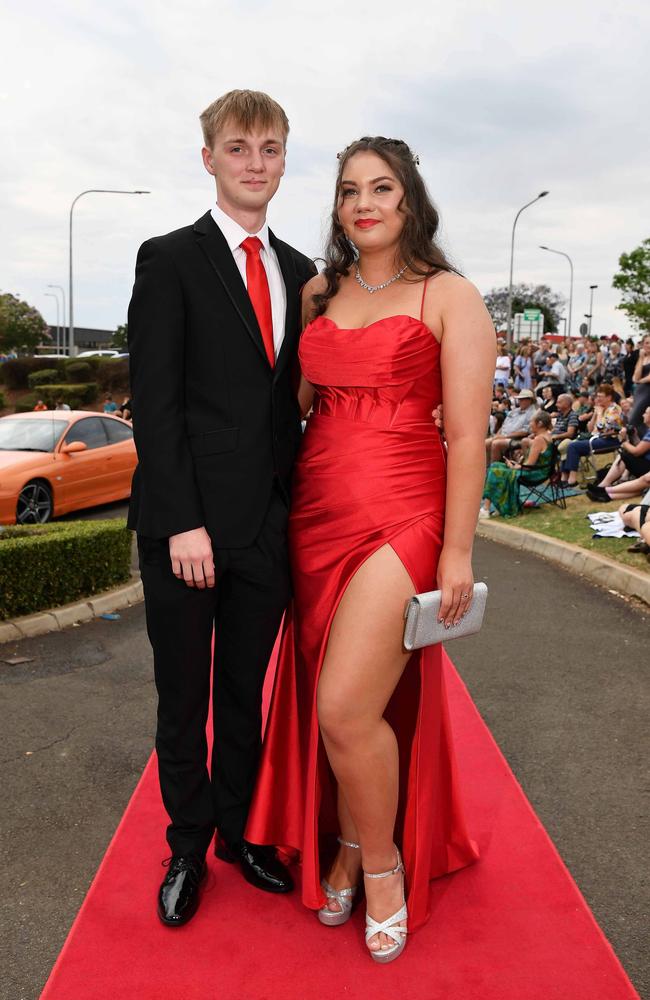 Braydon Tootell and Skyla Jackson at Highfields State Secondary College. Picture: Patrick Woods.