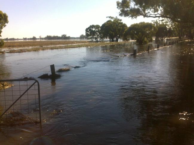 Russell Amery's property at Glenloth. Images from the 2011 Charlton flood. Image submitted.