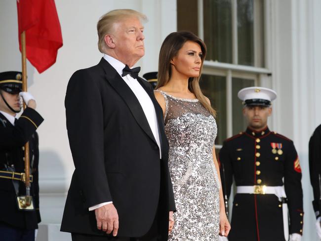 Melania Trump wore a design from Chanel. Picture: Ludovic Marin