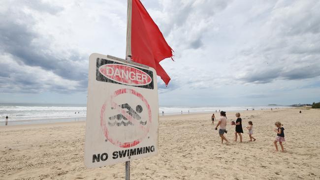 Gold Coast beaches are closed due to impact of Tropical Cyclone Alfred. Picture by Richard Gosling.