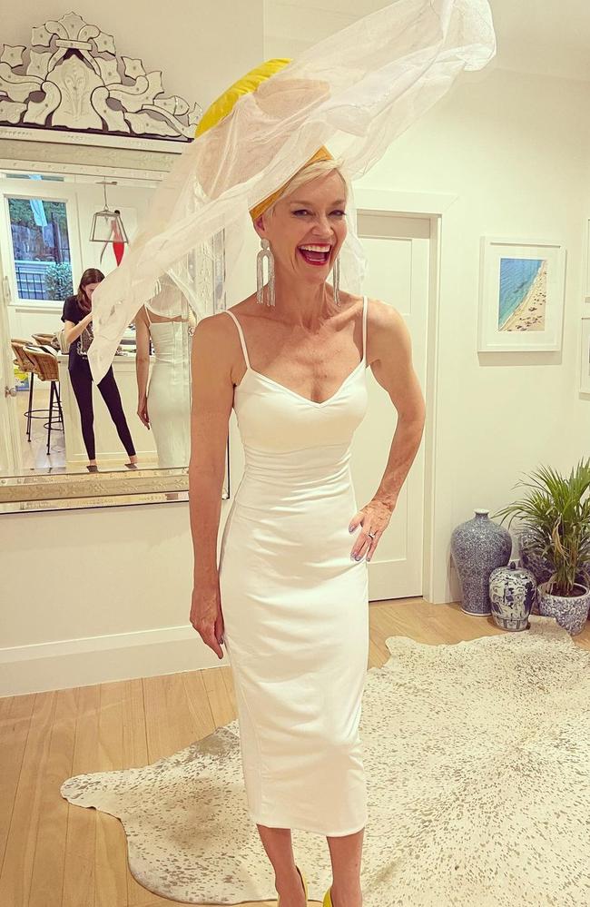 Jess Rowe had a bit of fun making her own fascinator to celebrate in Sydney. Picture: Instagram