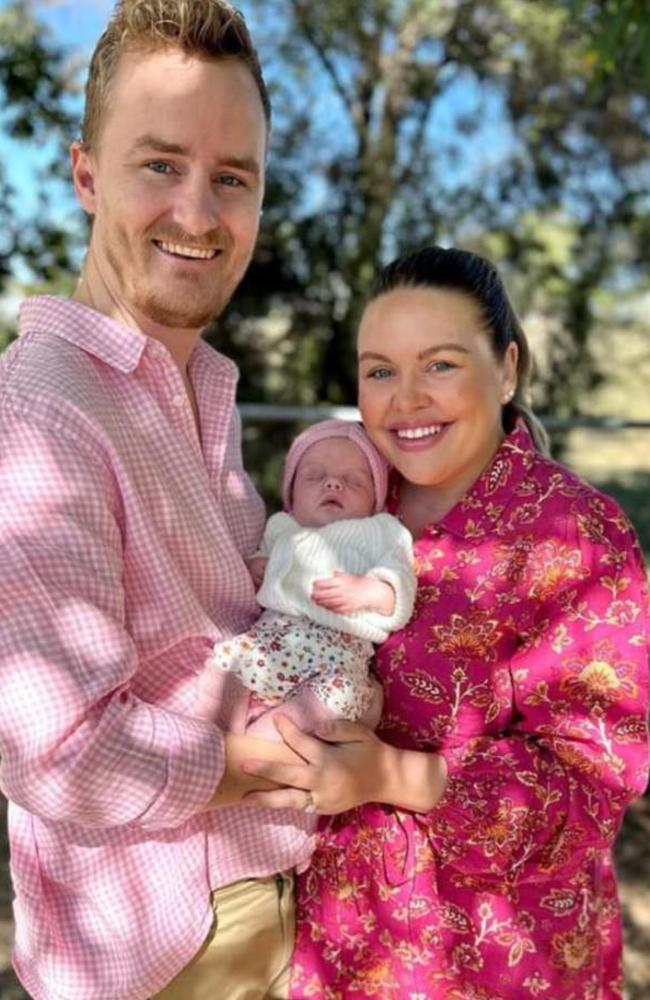 Matt and Tayla Black with their baby daughter, Murphy Margaret.