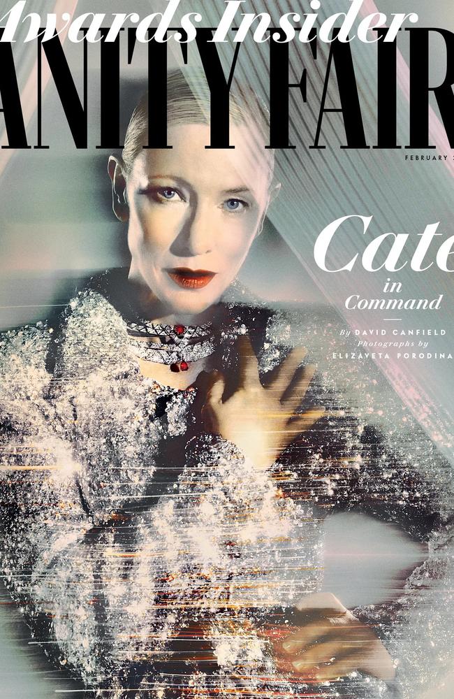 Cate Blanchett on the cover of Vanity Fair for the article "Cate Blanchett’s Maestro Moment in Tár" at VanityFair.com. Picture: Elizaveta Porodina/Vanity Fair