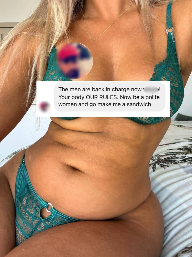 She shared pictures of hateful messages she got. Picture: Instagram/@karinairby