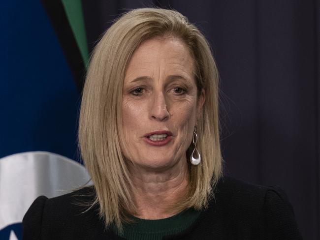 CANBERRA, AUSTRALIA - MAY 5: Treasurer Jim Chalmers and Finance Minister Katy Gallagher hold a press conference at Parliament House Canberra. Picture: NCA NewsWire / Martin Ollman