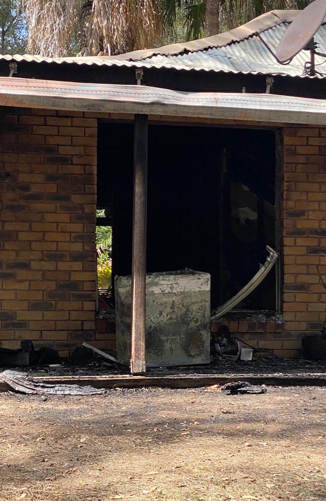 The gutted family home at Greenbank