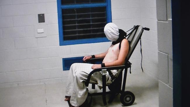 Screen grabs from the footage of prisoner abuse at the Don Dale Juvenile Detention Centre in Darwin, broadcast by the ABC on Four Corners. Source ABC
