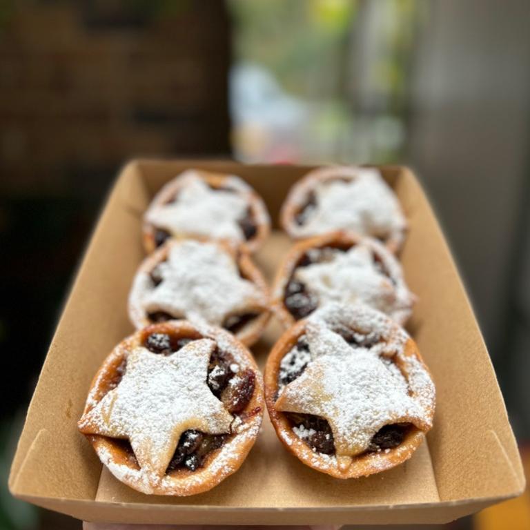 Fruit mince pies from Riser Bakery in Toowong.