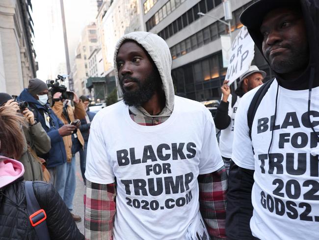 Trump supporters were out in force in New York. Picture: Getty Images via AFP