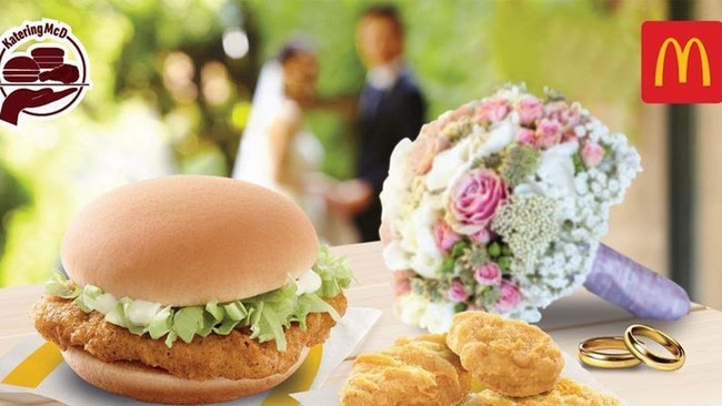 McDonald's is now doing wedding catering. Picture: Supplied