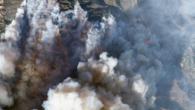 The fires have ripped through California at a startling rate. Picture: Planet Labs PBC / AFP