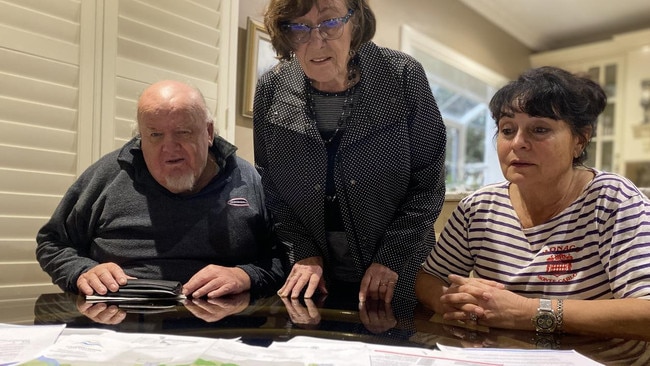 Darryl Reid with fellow concerned residents. Picture: Brinley Duggan