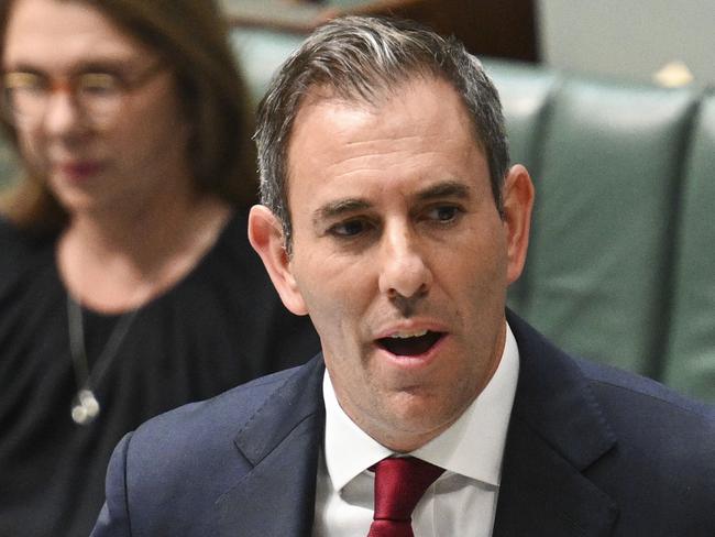 CANBERRA, AUSTRALIA, NewsWire Photos. MARCH 26, 2024: Federal Treasurer Jim Chalmers during Question Time at Parliament House in Canberra. Picture: NCA NewsWire / Martin Ollman