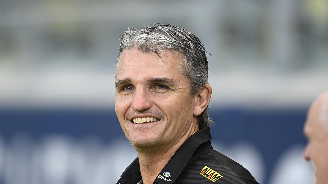 TOWNSVILLE, AUSTRALIA - SEPTEMBER 03: Panthers coach Ivan Cleary looks on before the start of the round 25 NRL match between the North Queensland Cowboys and the Penrith Panthers at Qld Country Bank Stadium, on September 03, 2022, in Townsville, Australia. (Photo by Ian Hitchcock/Getty Images)